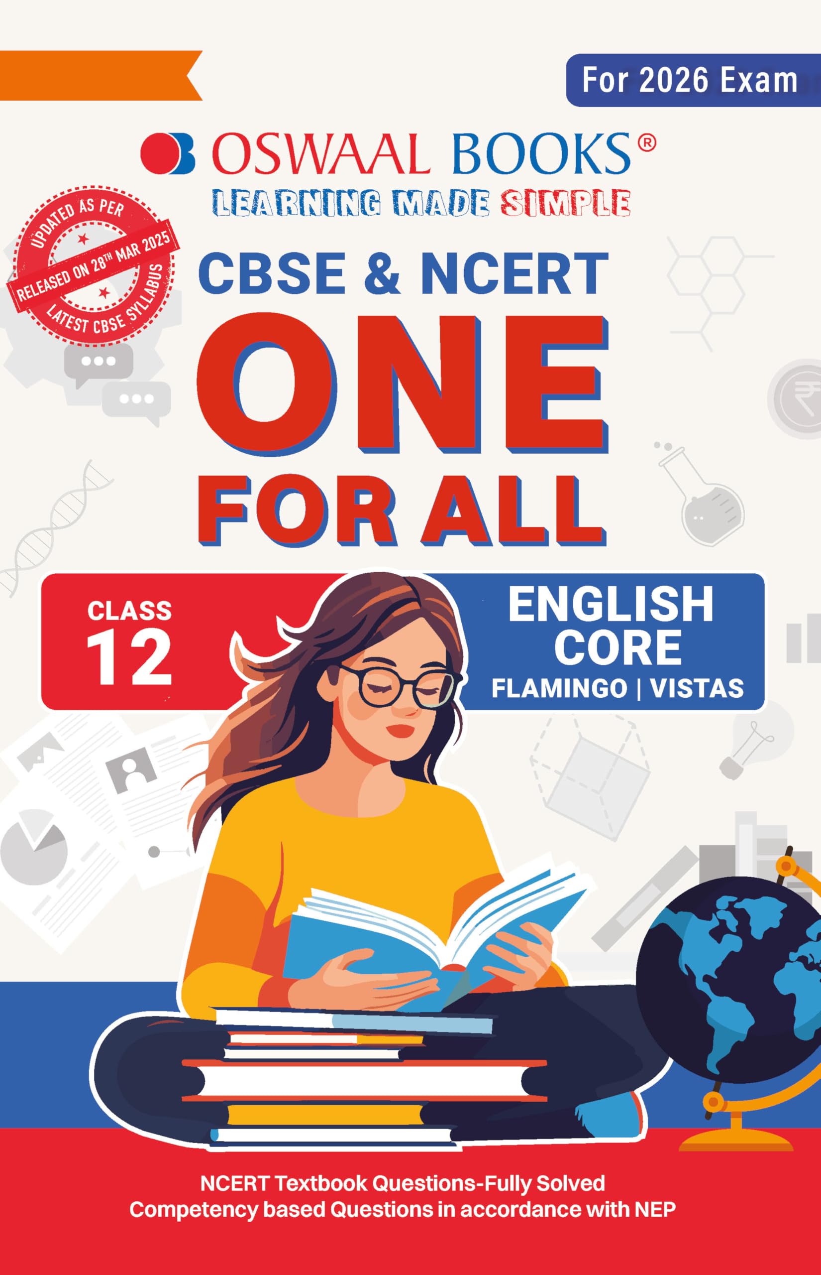 Oswaal CBSE & NCERT One for All Class 12 English Core (For 2026 Exam)