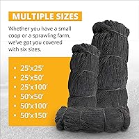 Vista 5 de Stromberg's Red anudada de 1 pulgada, red para aves de caza para faisanes y codornices, resistente, gallineros, jardinería, resistente a los rayos