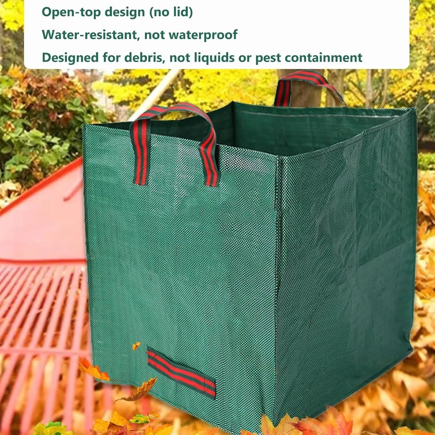 1-3PCS Bolsas reutilizables para desechos de jardín Large120L 125L 200L Patio independiente Bolsa para hojas