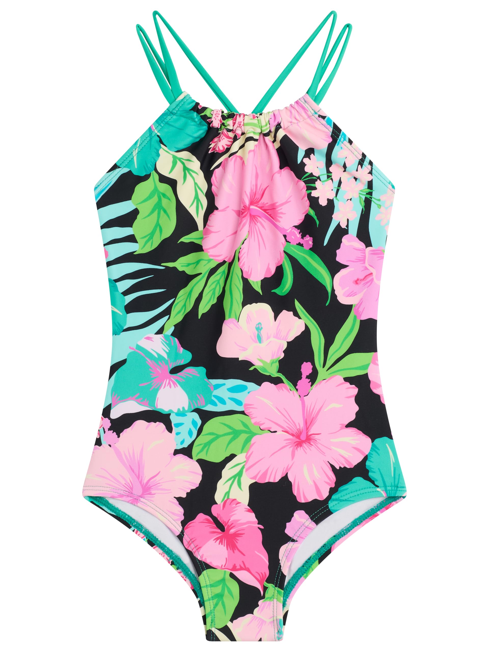 Kanu Surf Girls Jasmine Beach Sport Halter One Piece Swimsuit