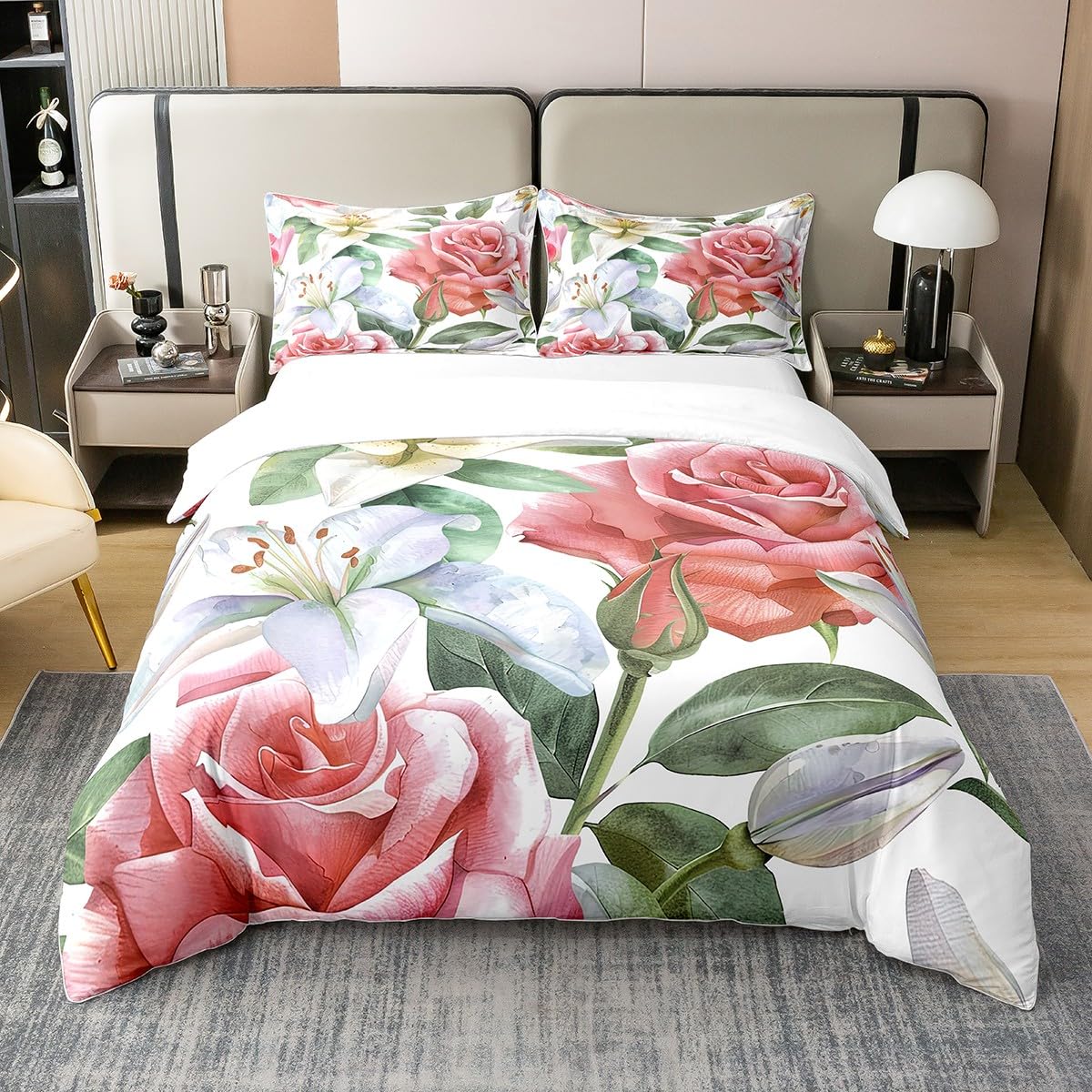 Parure de lit style ferme rustique pour une chambre ambiance campagne chic