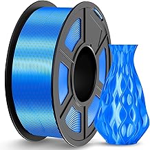 JAYO Silk PLA Filament 1,75 mm, Filament d'imprimante 3D PLA Bleu Brillant, Bobines de 1,1 kg, Précision dimensionnelle +/- 0,02