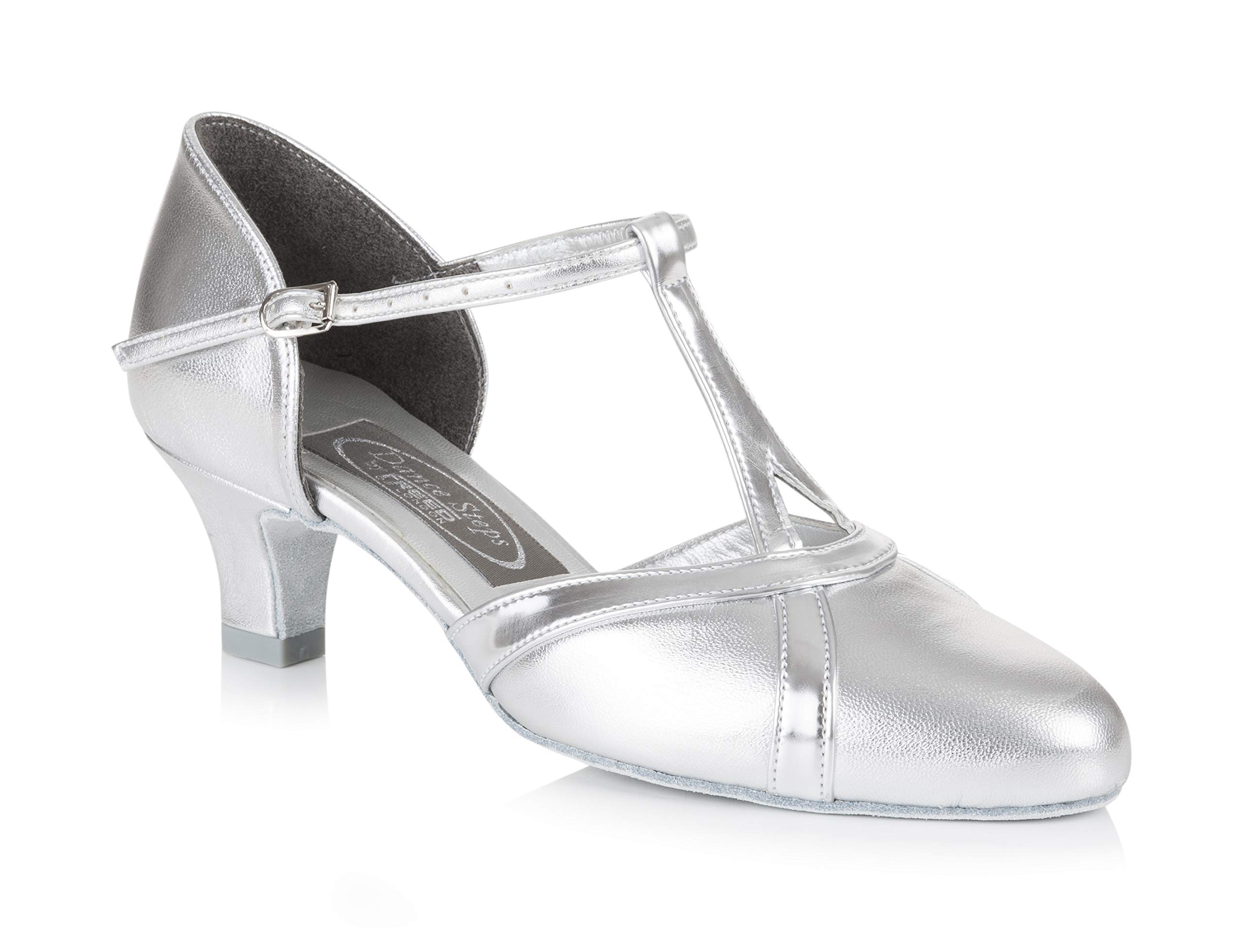 Freed of London Women's Nancy Dance Shoe, Silver, 5 UK Wide