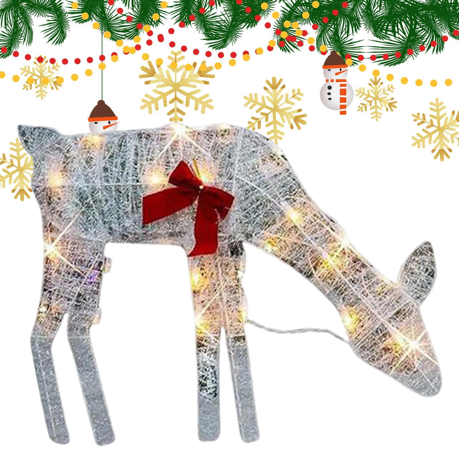 Moose de Noël extérieur étincelant pour illuminer votre pelouse