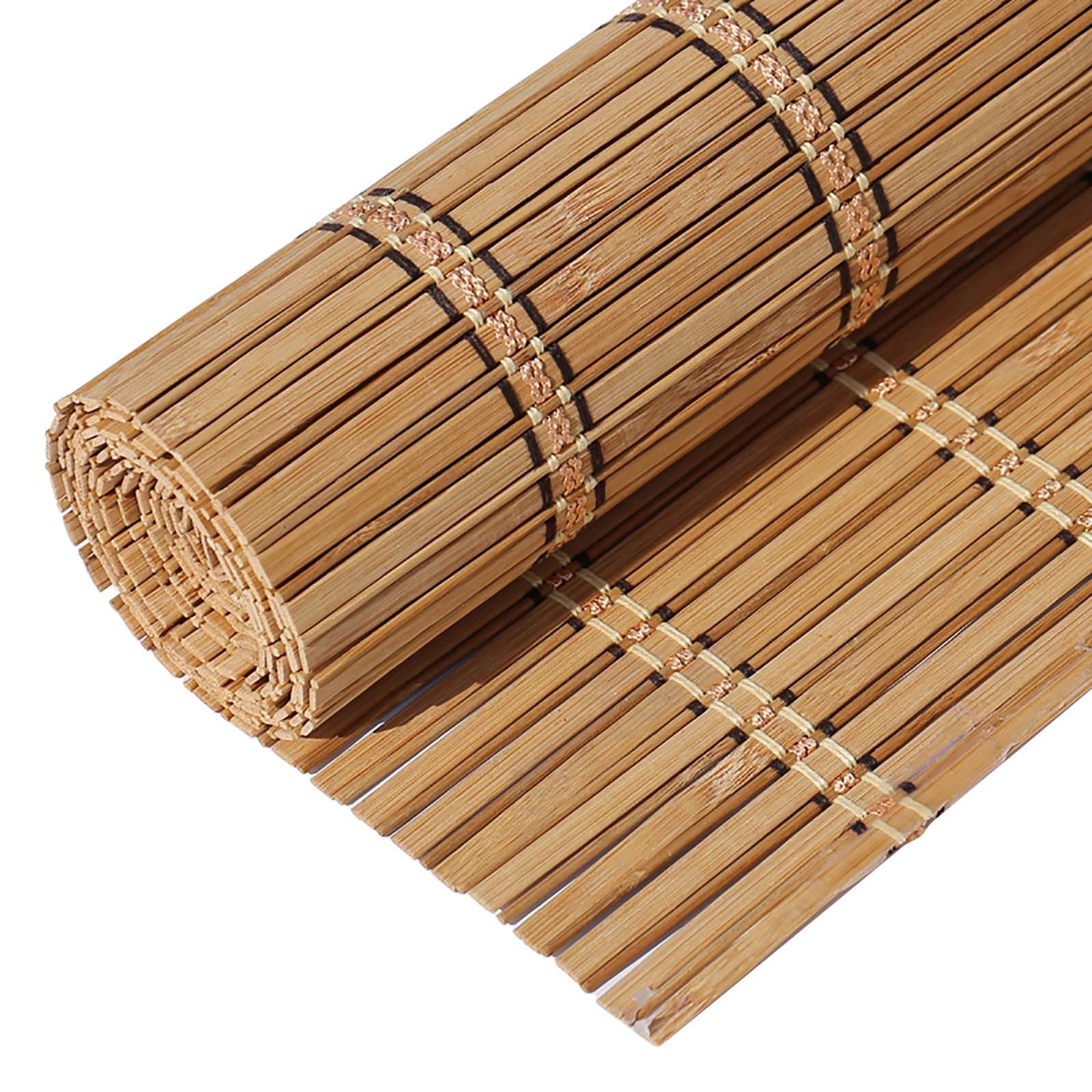 85% Blackout Roller Blind Bamboo Blinds for Windows UV Protection for Kitchen Outdoor Patio Pergola Roman Blinds 50 55 60 65 70 75 90 100 105 110 120 135 150 160 175 180cm Wide Easy to Install