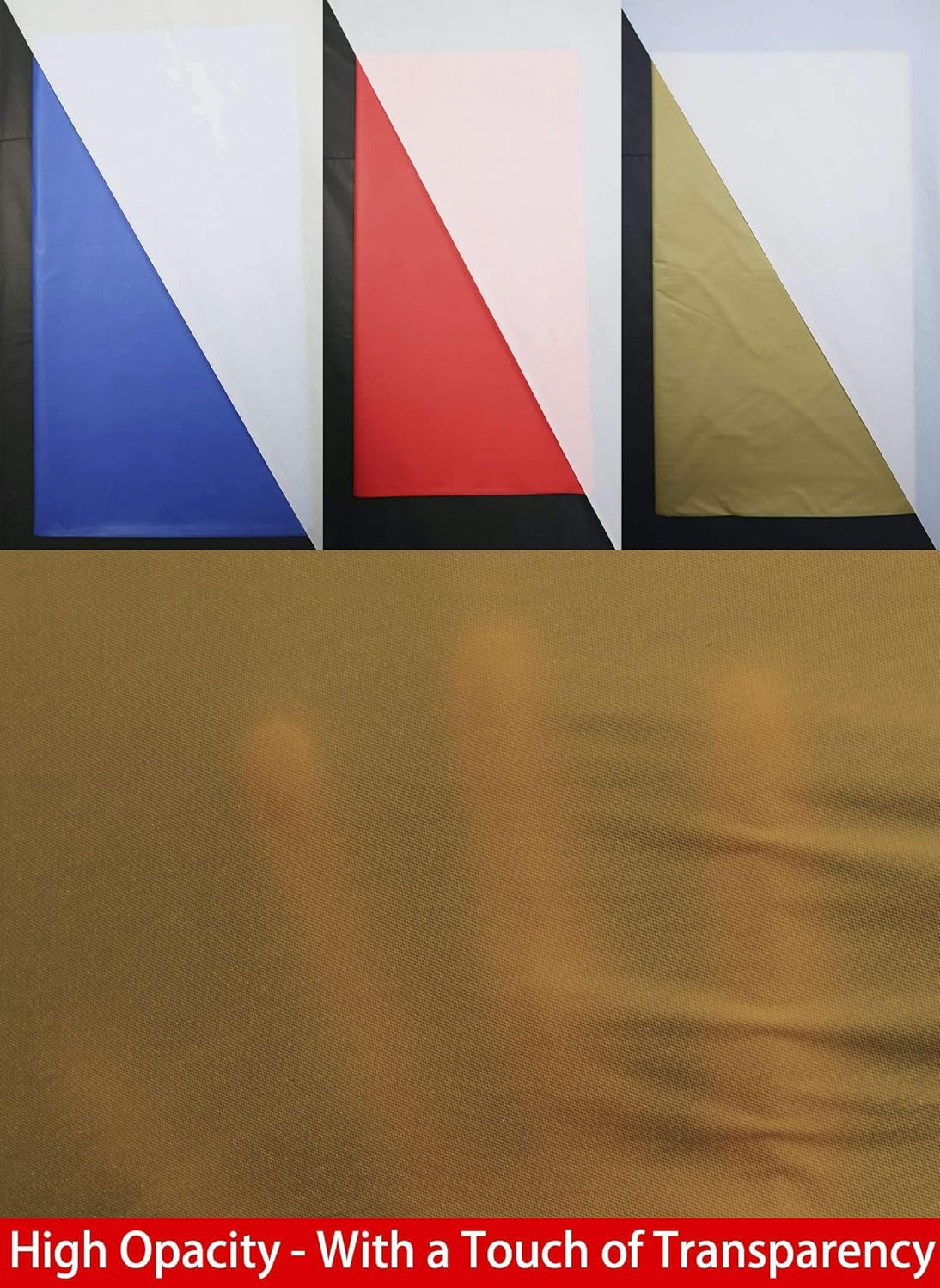 Gold Plastic Tablecloths 3 Pack Disposable Table Covers 54 x 108 Inches Shower Party Tablecovers PEVA Vinyl Table Cloths for Rectangle Tables up to 8 ft and Picnic BBQ Birthday Wedding Banquet : Home & Kitchen