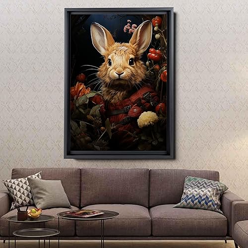 Miniatura 3 de Prints Sleeping Hare And Fox Woodlands, Fox Art Print, Floral Art Print, Woodland Art Print, Wildlife Art Print