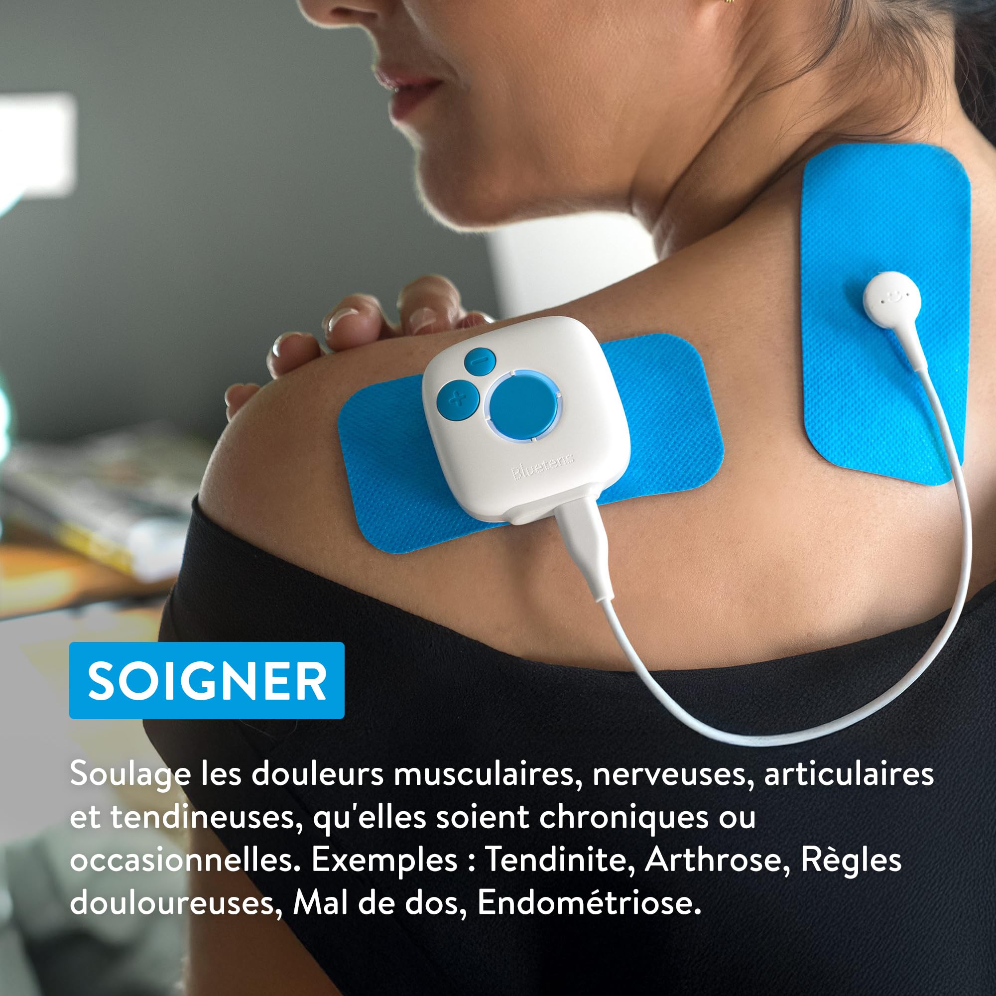 Bluetens Classic 2 Électrostimulateur Connecté TENS/EMS – Appareil Electrostimulation Musculaire et Anti Douleur pour Thérapie, Relaxation, Reeducation, Massage Sportif par Electro-Stimulation