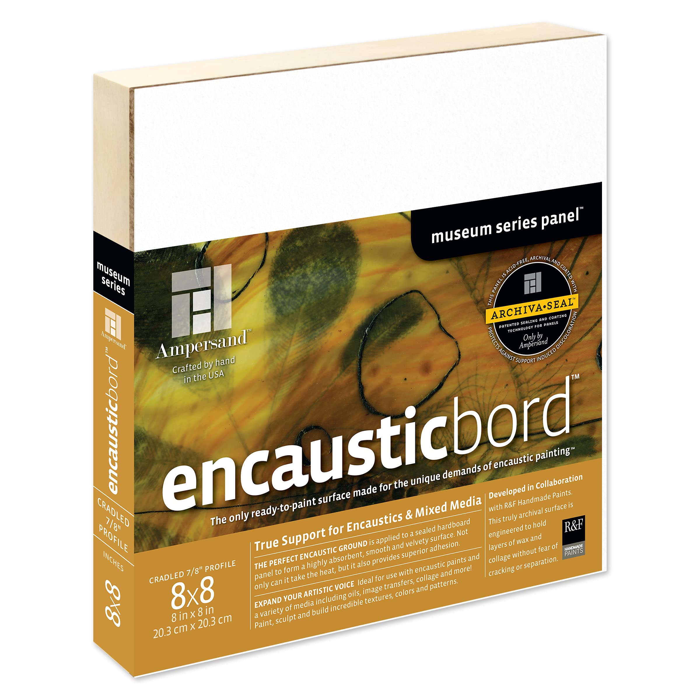 Encausticbord Ampersand Art Supply support ciré de qualité musée 20x20 cm