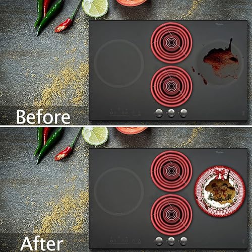 Miniatura 112 de 4 fundas redondas para quemador de estufa de Halloween, cubiertas de quemador eléctrico de calabaza de otoño, 8 y 10 pulgadas, cubierta para Obras