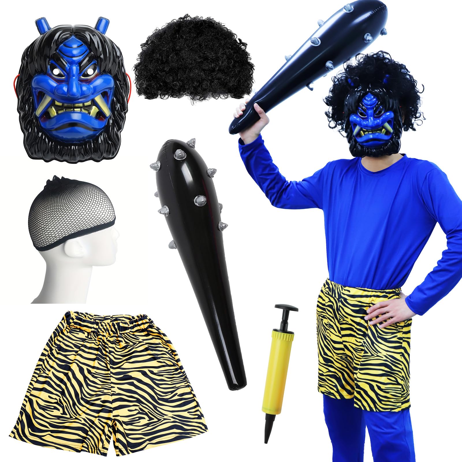 Amazon.co.jp: [Coomoors] 節分 鬼 衣装 コスプレ 豪華7点セット 大人