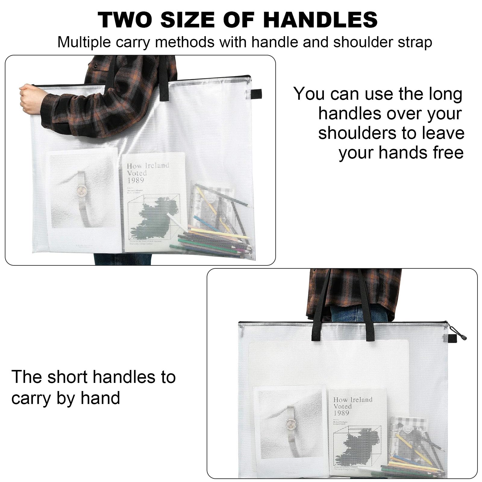 JMIATRY Lot de 10 pochettes en plastique pour posters - 45,7 x 61 cm