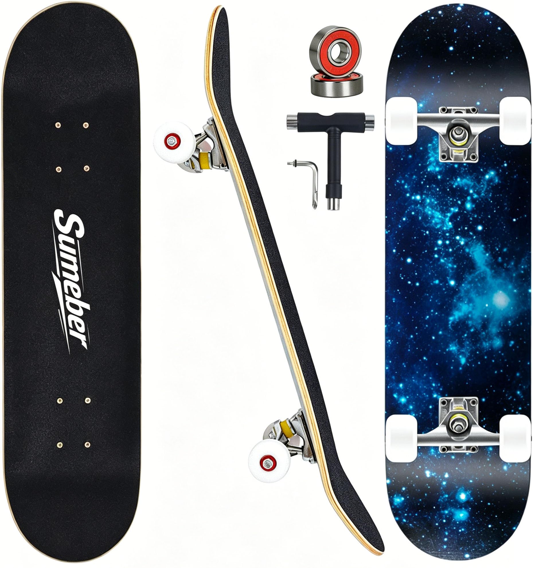 Longboard 31 pollici Drop-Through Freeride Skating Cruiser Straßen Skateboard con Light Up Wheels per ragazze principianti e bambini adulti come regalo