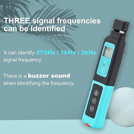 Hanchen Optical Fiber Identifier Handheld Live Optical Fiber Detector Tester High Performance Tracker Single Mode/Multimode 10mw Red Light Source (Blue)