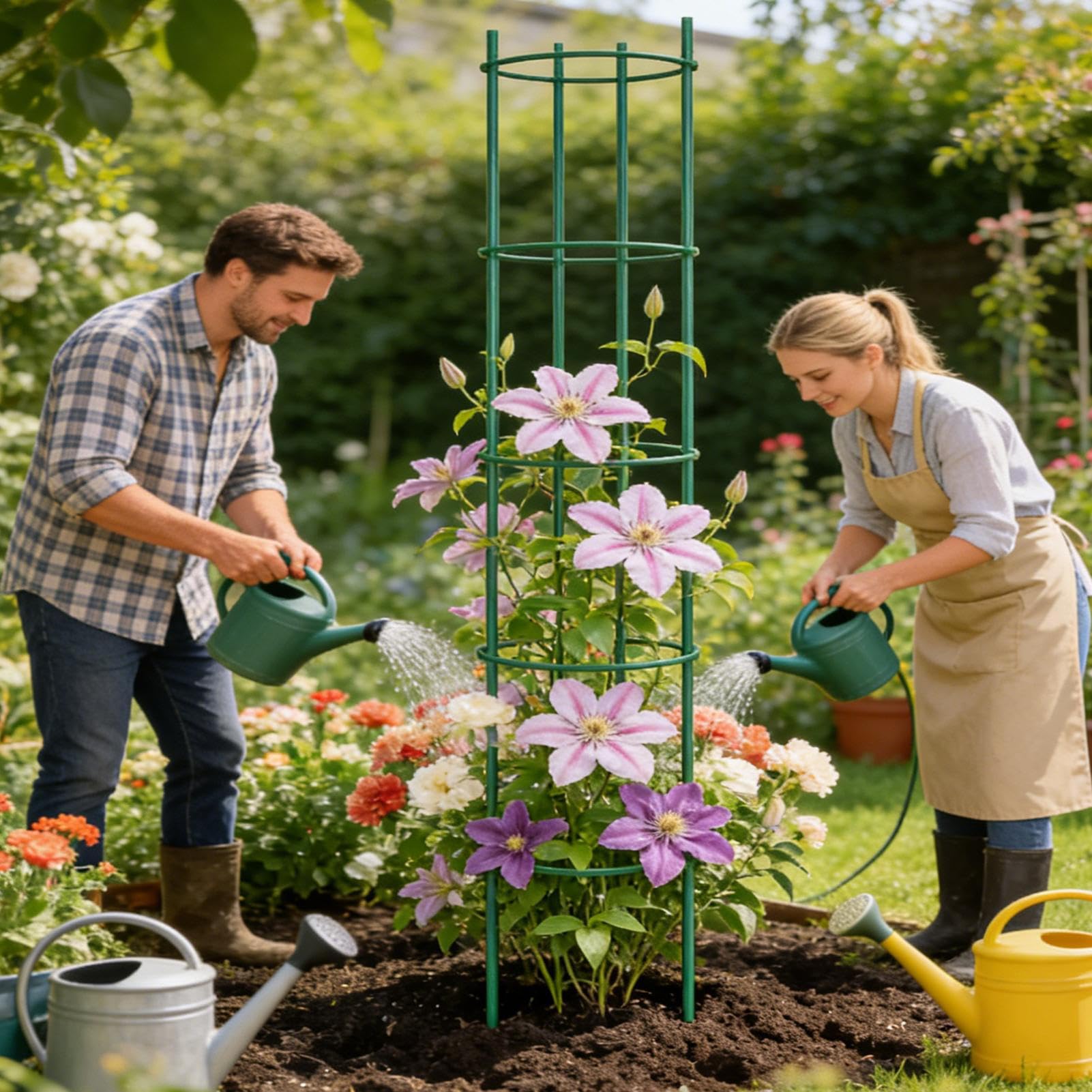 Estacas para Plantas Fijación resistente a la intemperie de bricolaje
