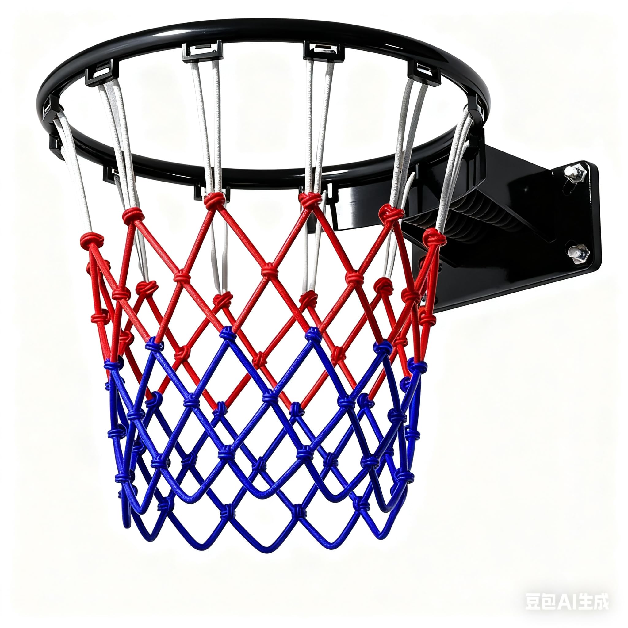 Heavy Duty Adult Standard Size 18" Basketball Hoop ，Goal Wall Mounted Basketball Rim，Double Spring Basketball Hoop Rim & Complete Installation Kit (Black)