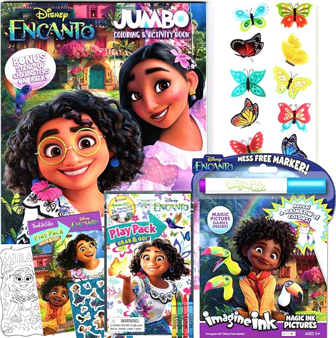 Disney Encanto Coloring and Activity Books Bundle with Imagine Ink