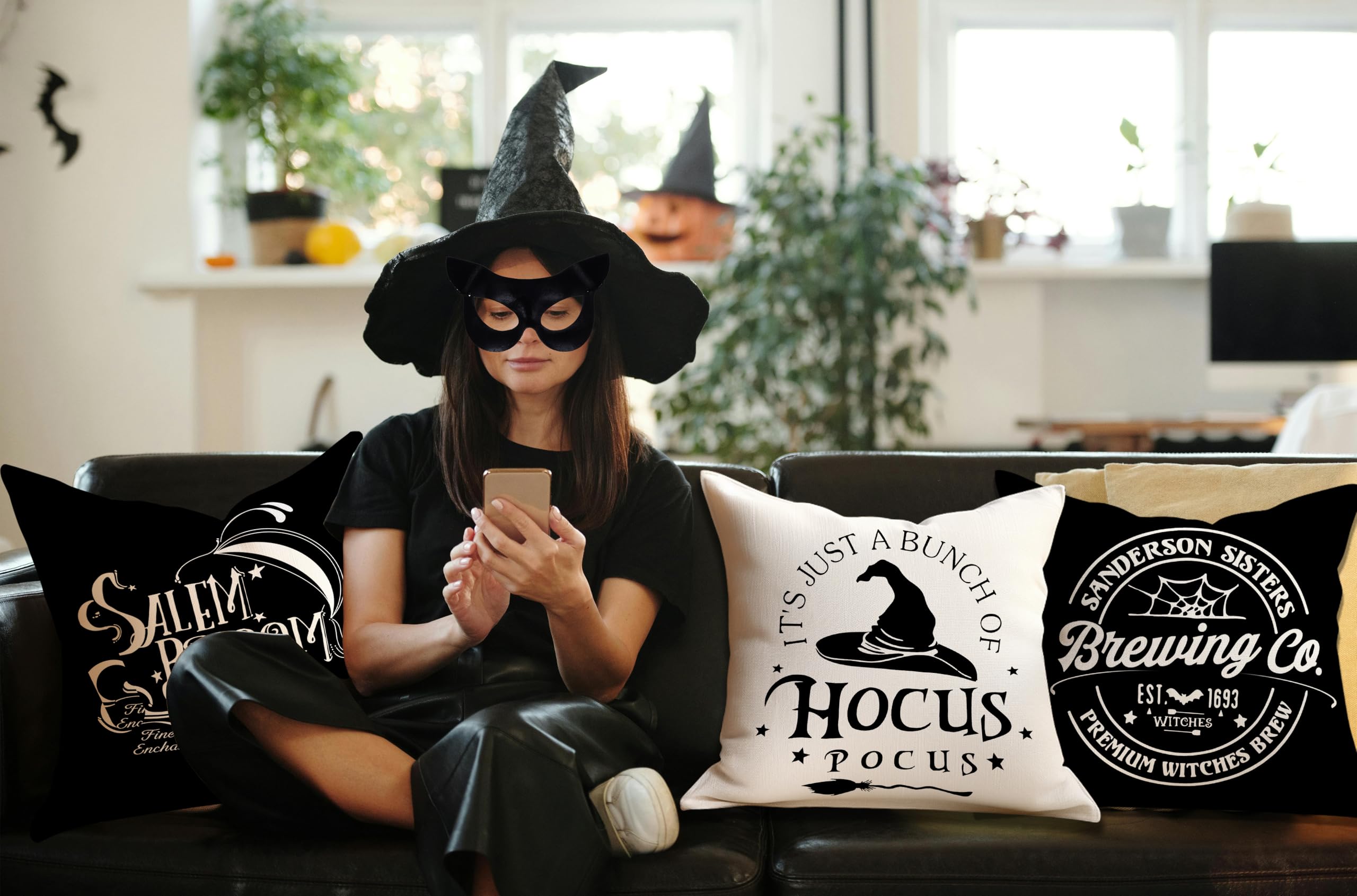 Cauc-Lot De 2 Housses De Coussin Décoratives En Fourrure