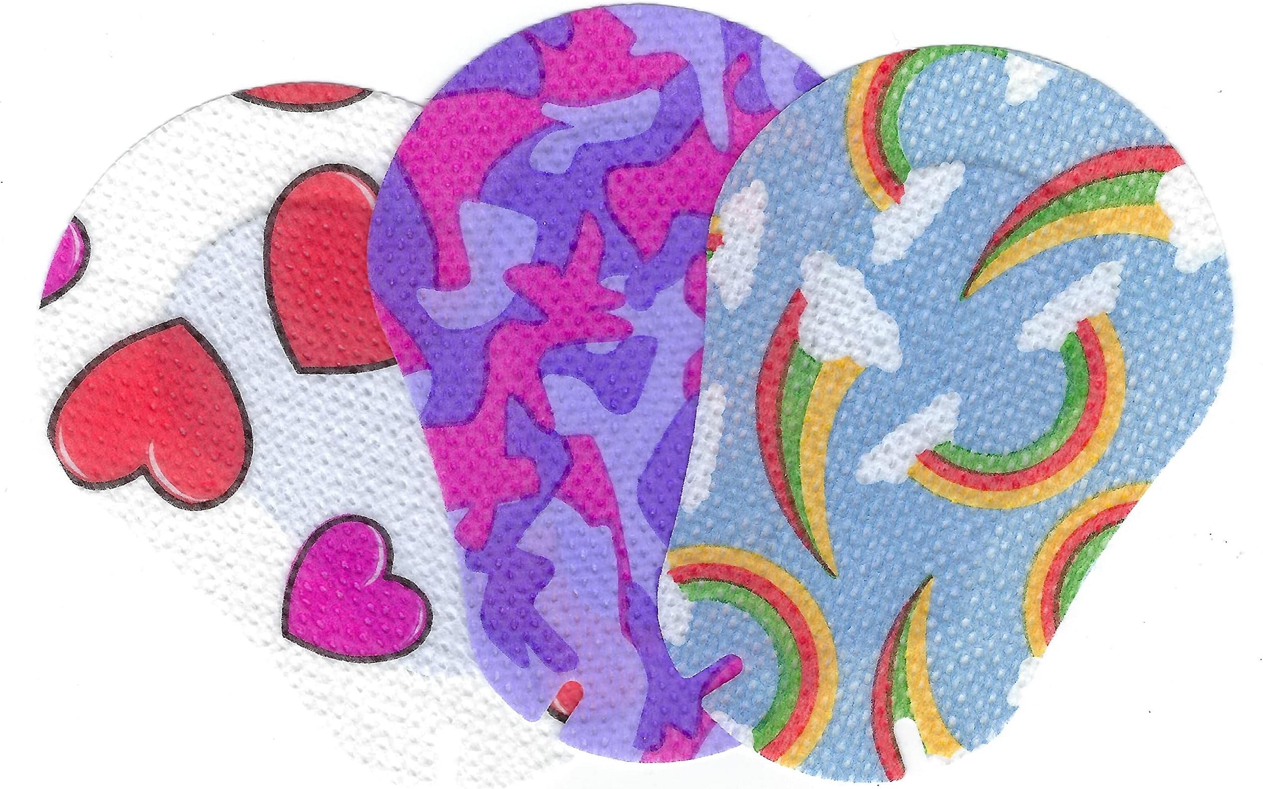 MYI Eye Patches, Regular Size, 30 Count (Purp-Dance-Hearts-Rainbows)