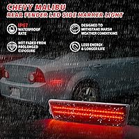 Vista 7 de Luz LED de marcador lateral trasera, lente ahumada, compatible con Chevy Malibu 2008-2012, 2 piezas, 5 veces más brillante, IP67 impermeable, Plug