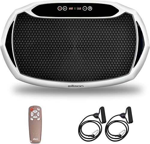 EILISON Bolt Vibration Plate - Máquina de ejercicios en el hogar con bandas de bucle para pérdida de peso, tonificación y entrenamiento en casa de