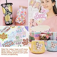 Vista 19 de TECKWRAP Shimmer Vinyl Glitter Adhesive Sheets for Craft Cutter 12" x 12" 10 Sheets/Pack