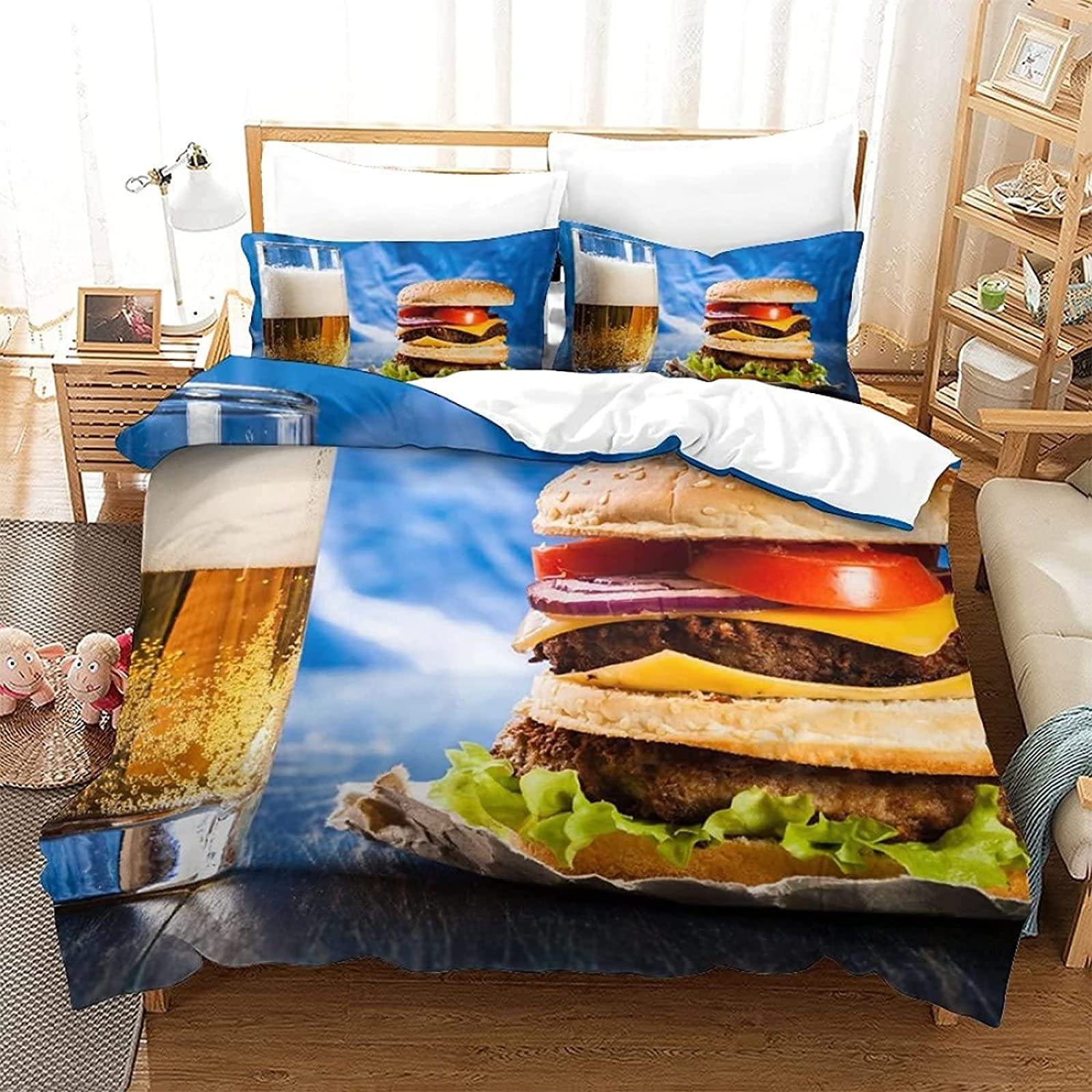 Housse de couette 220x240 cm microfibre pour éliminer la sensation de lit froid pour enfants et adultes