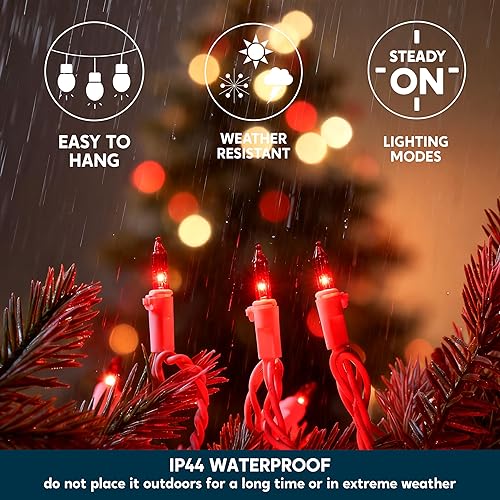 Miniatura 35 de Joiedomi Guirnalda de luces de Navidad para interiores, 300 (3 x 100) mini luces de hadas cálidas, decoración de iluminación de 64.5 pies para Blanco