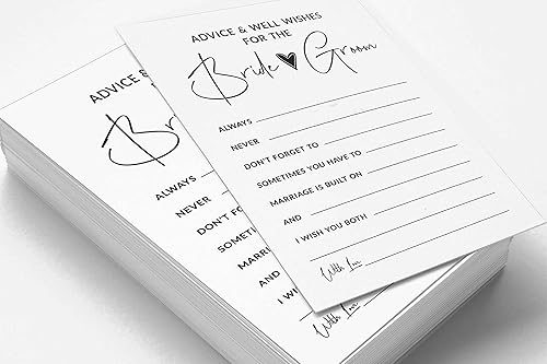 Miniatura 3 de Inkdotpot 50 piezas de tarjetas de consejo y buenos deseos novia y novio suministros de fiesta