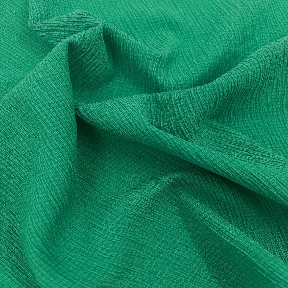 Emerald Poly Spandex Crepe Fabric by The Yard