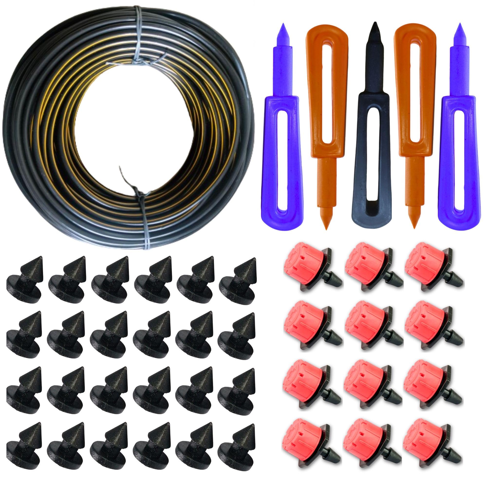 TRUSTFARM 4mm Feeder Line Pipe Punch Hole tools Adjustable Drippers Sprinklers Emitter Dummy Hole Plug drip irrigation kits system lateral pipe accessories plants 30meter 2punch 20driper 30dummy (B0D9S958XQ) Amazon Price History, Amazon Price Tracker