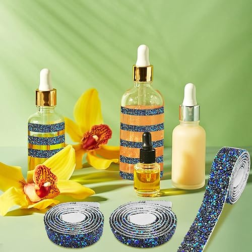 Miniatura 7 de 5 rollos de cinta de diamantes de imitación autoadhesiva, tiras de diamantes de imitación para Navidad, bodas, pasteles, cumpleaños, manualidades