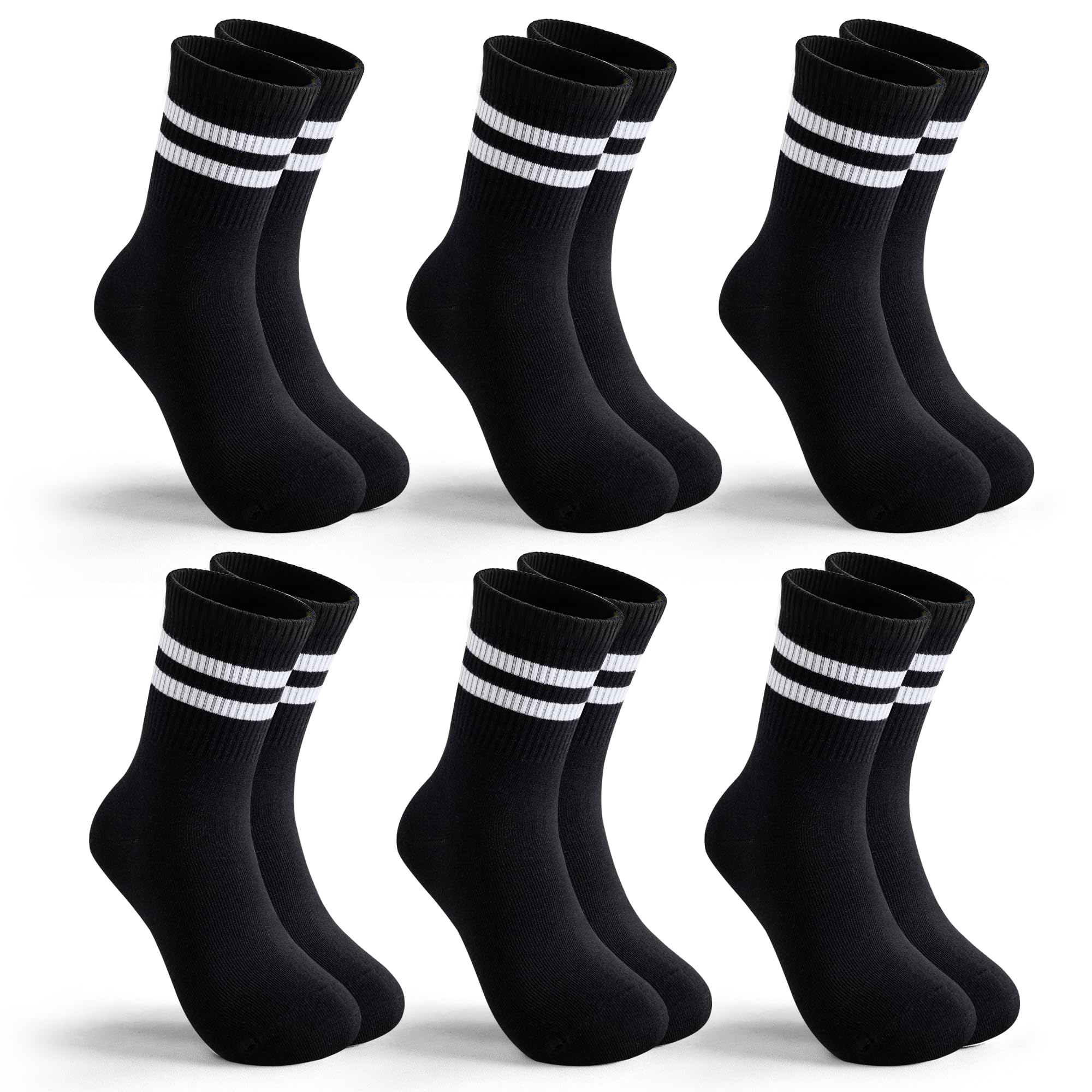 BONANGEL Socken Jungen Tennissocken Kinder 31-34 35-38 Kindersocken Jungen | Sportsocken Kinder Baumwolle Socken für Jungen Mädchen 7-14 Jahre 6 Paar