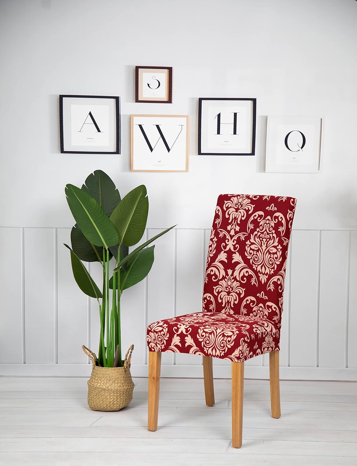 Tulya Dining Chair Covers Set of 4, Stretch Parsons Chair Slipcovers Super Fit Spandex Removable Washable Kitchen Chair Protector Cover Removable Seat Protector for Home or Party