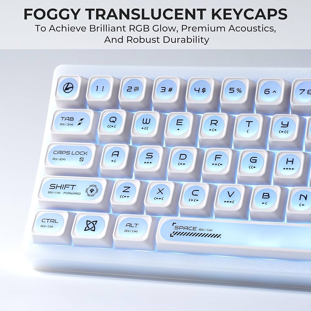 Amazon.co.jp: XVX ホワイト透光キーキャップ — 136 鍵 透過型ホワイト