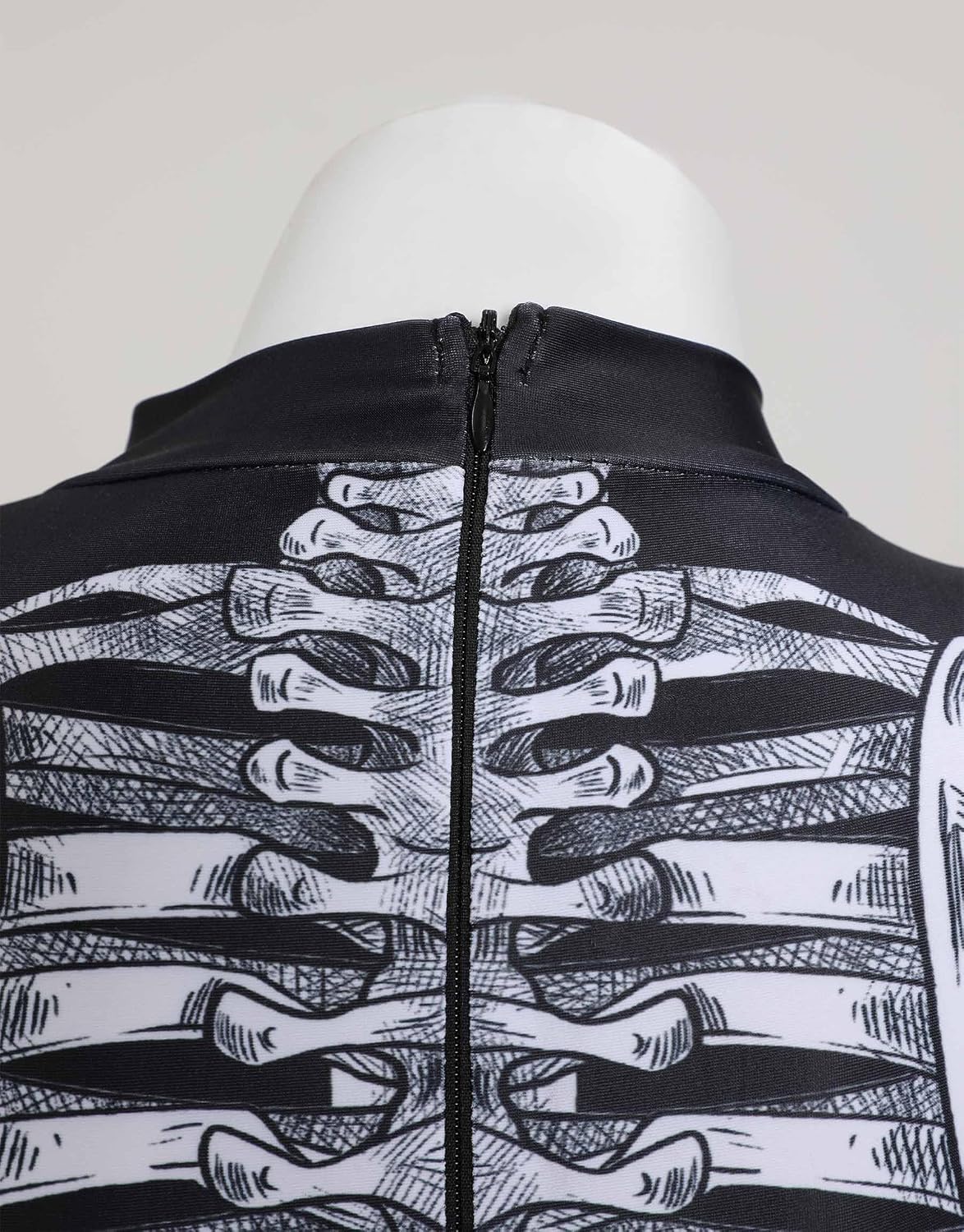 haikyuu Women Skeleton One Piece Swimsuit Long Sleeve Skull Bodysuit Swimwear Goth Gothic Bathing Suit