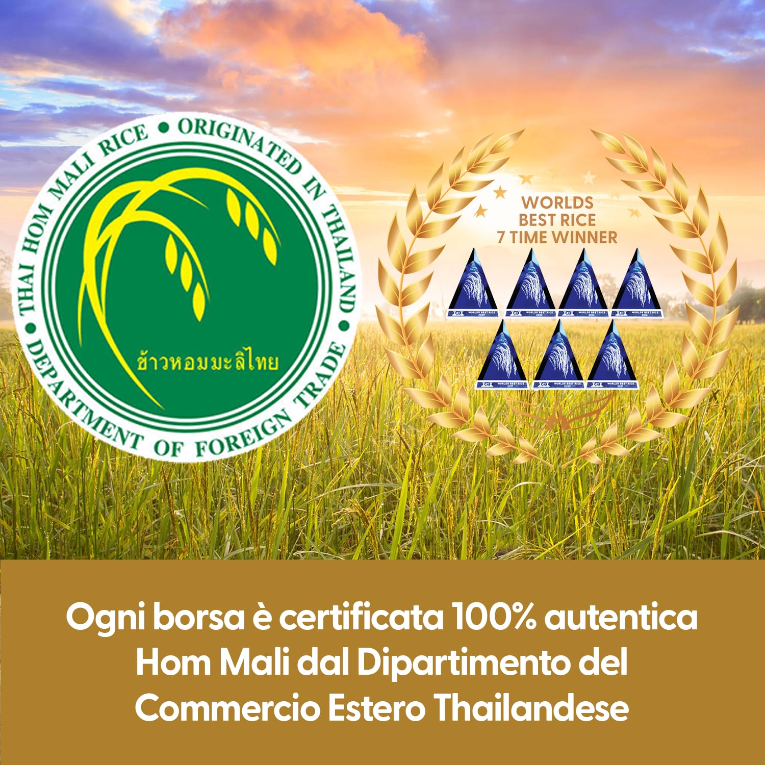 Yum Asia Thai Hom Mali Riso al gelsomino bianco premium – 5 kg