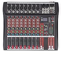 Professional 8-Channel Bluetooth Audio Mixer with USB Recording, Digital Effects for Live Stage Studio - 110V USA Plug