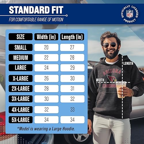 Miniatura 384 de Team Fan Apparel - Sudadera con capucha para adultos de NFL Gameday, mezcla de algodón y vellón de poliéster, abrígate y representa a tu