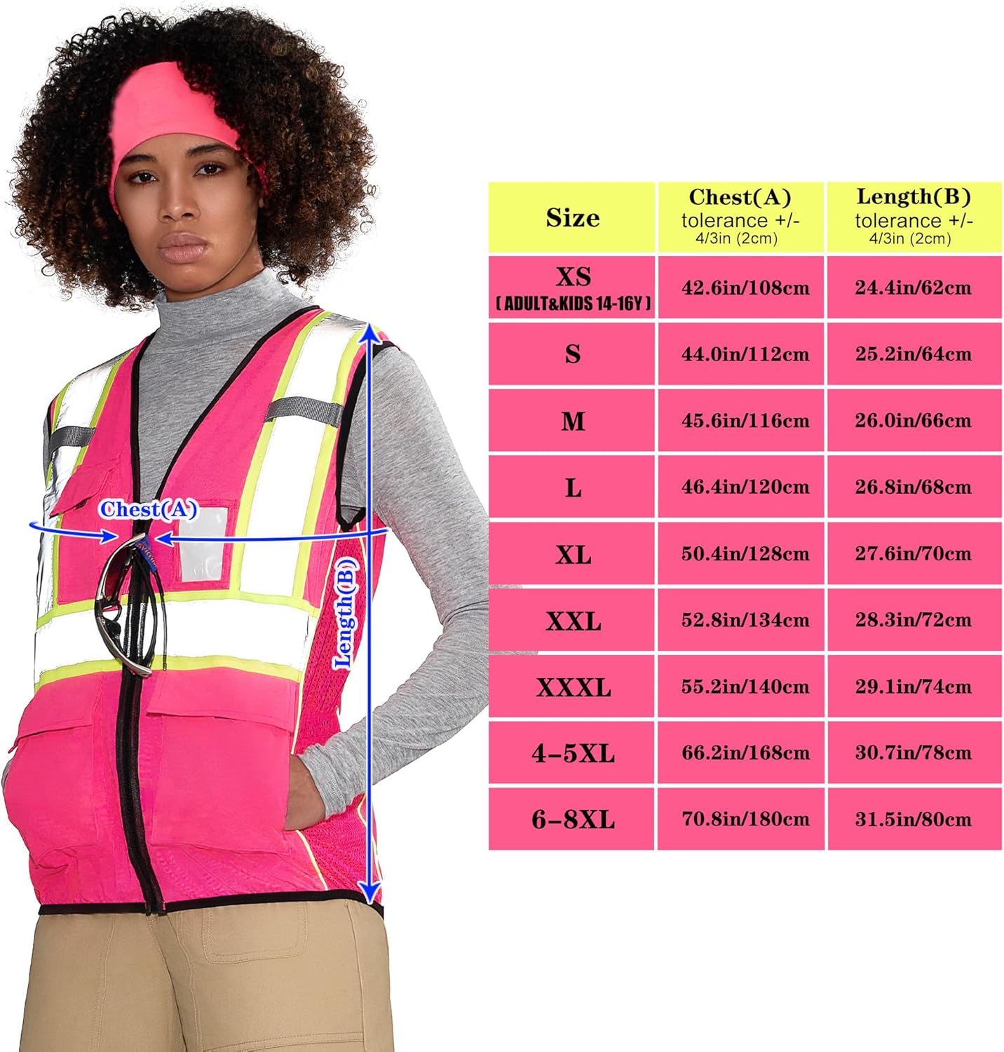 AYKRM 11 color Ladies High Vis Reflective Safety Vest for Women - Image 4