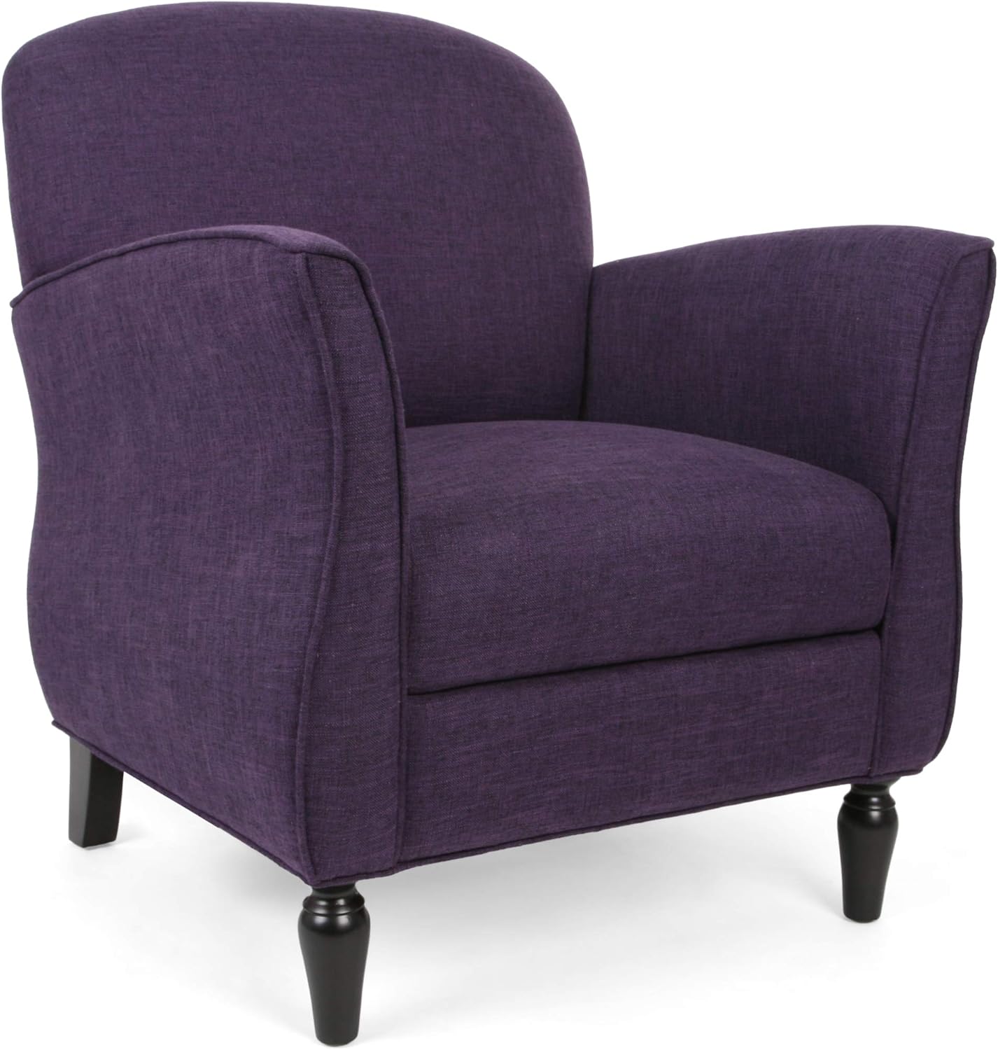 Christopher Knight Home Crew Traditional Armchair, Purple Tweed, Dark Brown