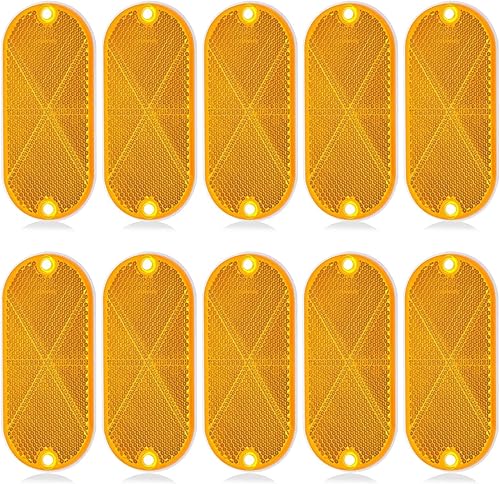 Miniatura 30 de smseace Paquete de 15 reflectores de seguridad rojos – Remolque autoadhesivo, coche, RV, motocicleta, coche, autobús reflectores