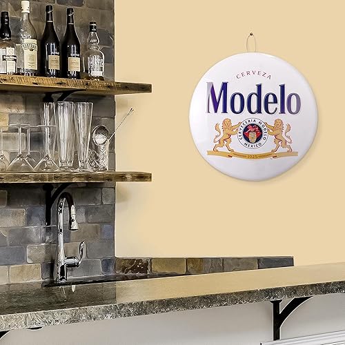 Miniatura 221 de American Art Decor Letrero de metal con forma de cúpula – Decoración retro de habitación para bar, cueva de hombre, garaje, sala de juegos, Corona