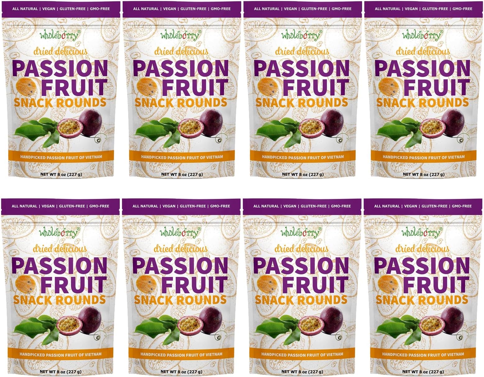 Amazon.com: Wholeberry Naturally Delicious Dried Passion Fruit Rounds 8 ...