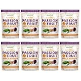 Wholeberry Naturally Delicious Dried Passion Fruit Rounds 8 oz x 8 Bags Maracuja Fruit Snacks Passion Fruit Pulp Sour & Sweet Less Seed, 64 oz