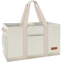 WONDAY Extra Large Utility Tote Bag - Standing Reusable Grocery Bag with Handle, Collapsible Storage for Shopping, Beach