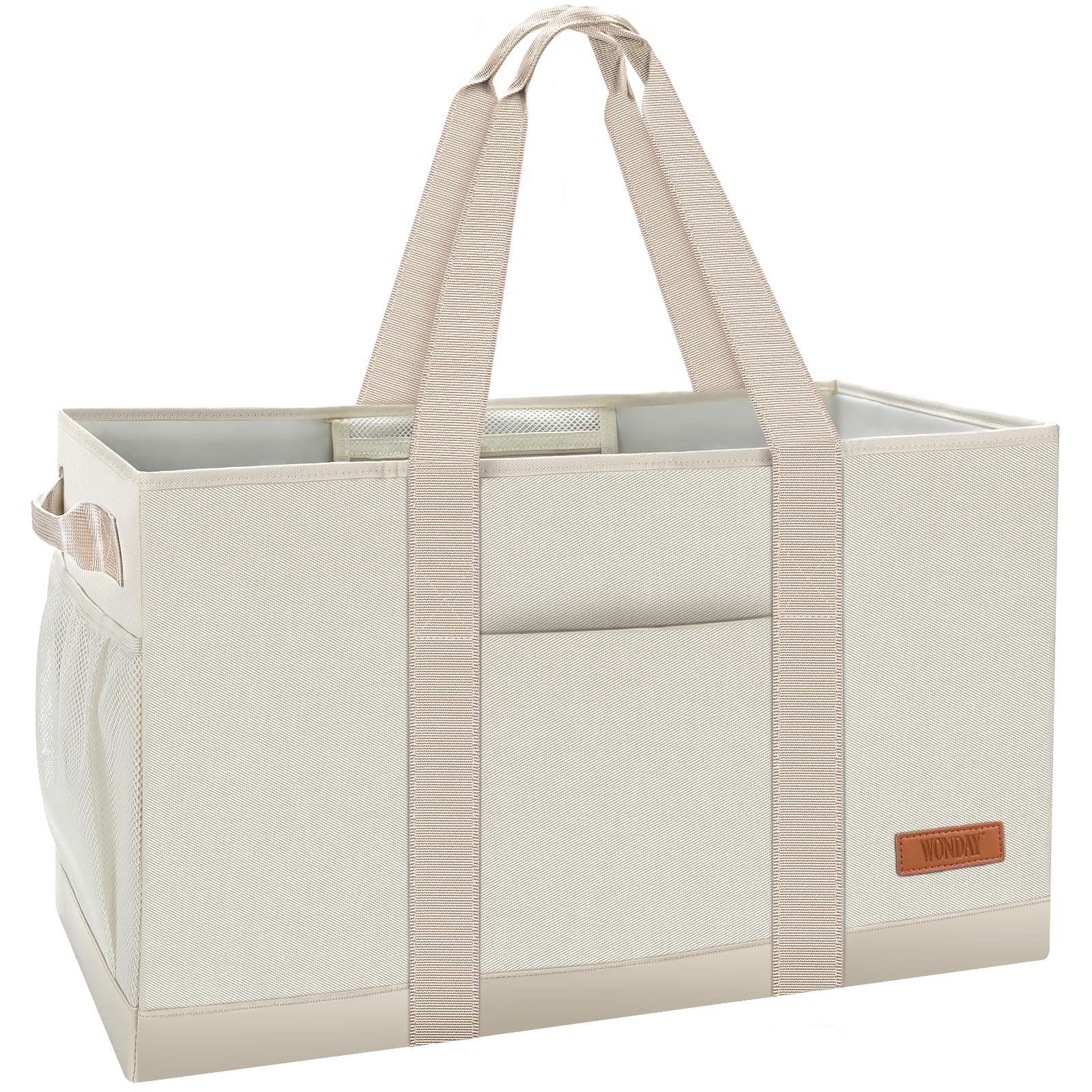 WONDAY Extra Large Utility Tote Bag - Standing Reusable Grocery Bag with Handle