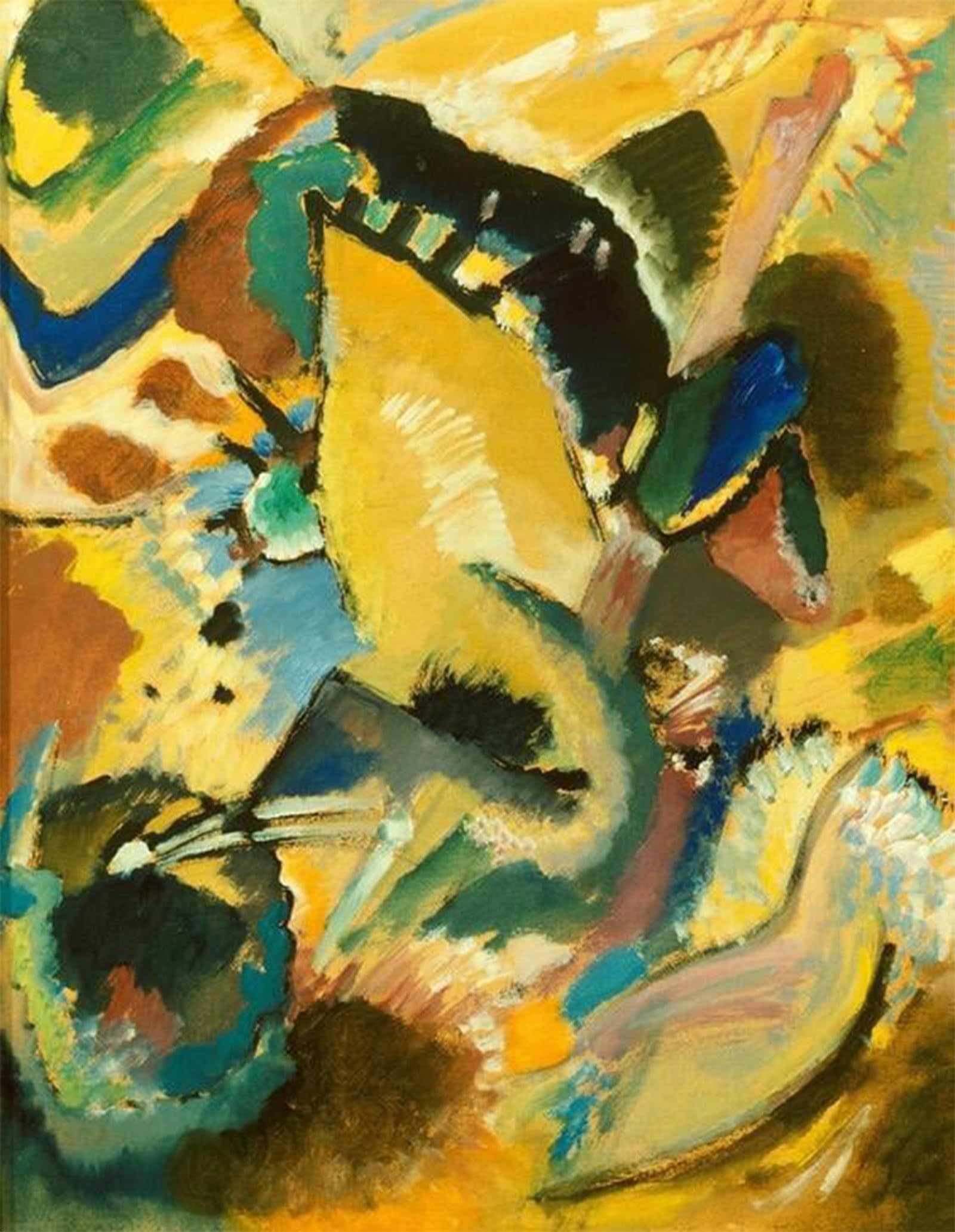SERENDIPITP Aesthetic Poster Photo Wall Print Retro Picture Study of the mural for Edwin R Campbell No by Wassily Kandinsky Modern Wall Artwork for Home Decor 60x90cm