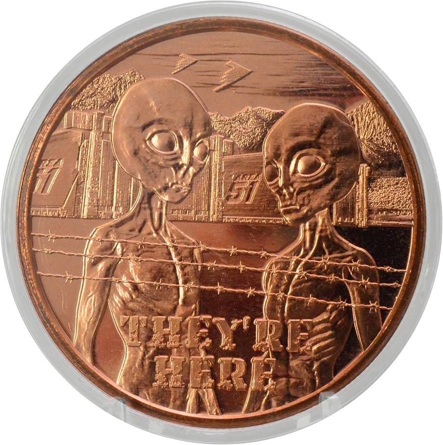 Amazon.com: Aliens They are Here Area 51 1 oz Pure .999 Copper