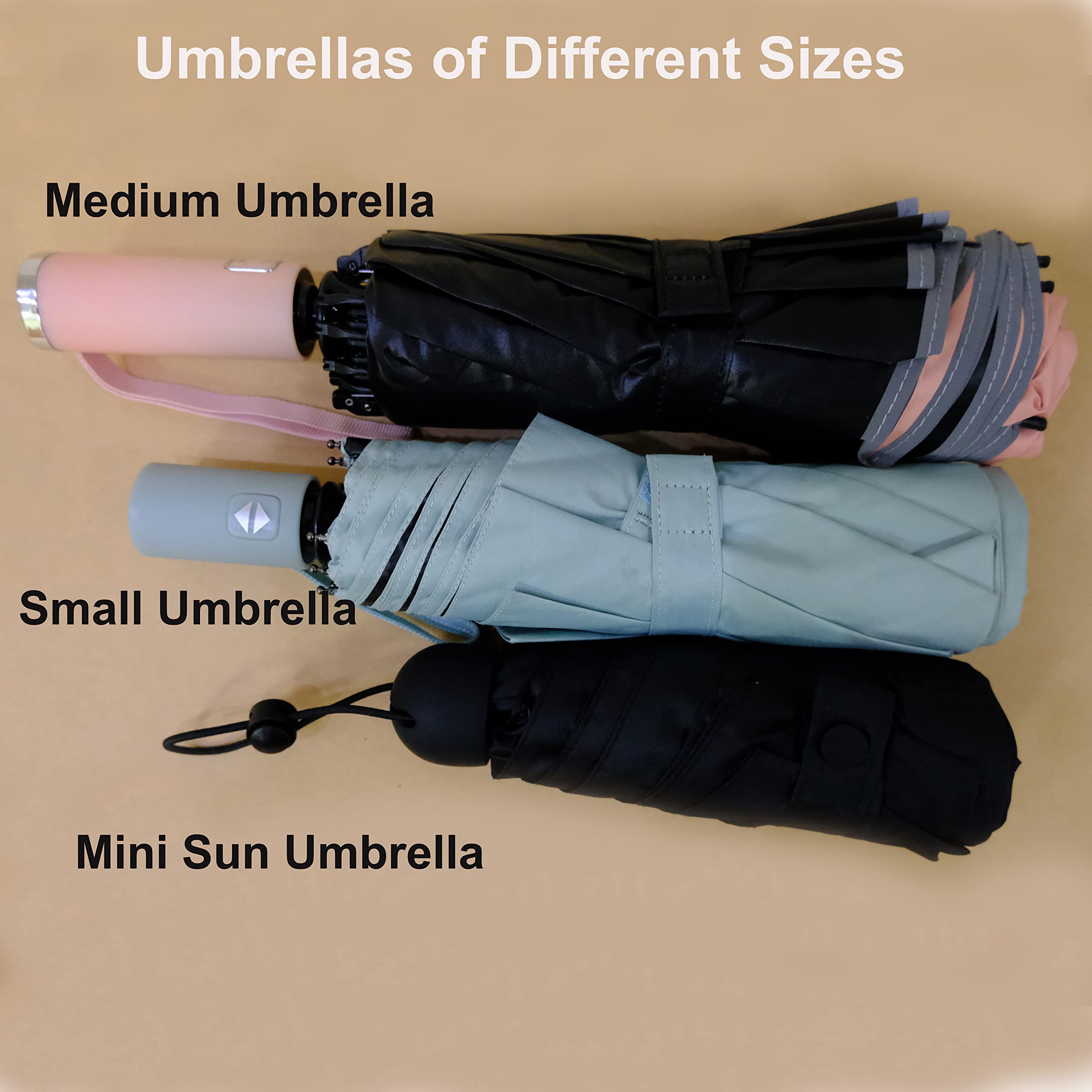 BAODINI Mini Umbrella for Travel Super Compact Lightweight UV Umbrella Protection Sun for Purse